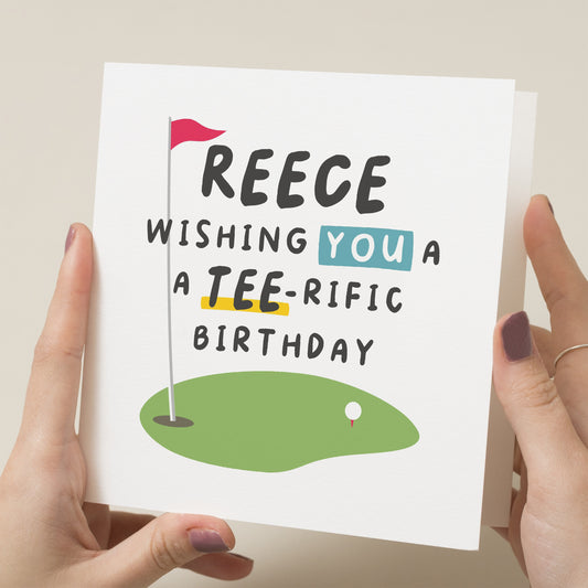 Personalised Golf Gift For Him, Funny Birthday Card, Birthday Card For Golfer, Card For Golfing Boyfriend, Girlfriend, Friend, Golf Card