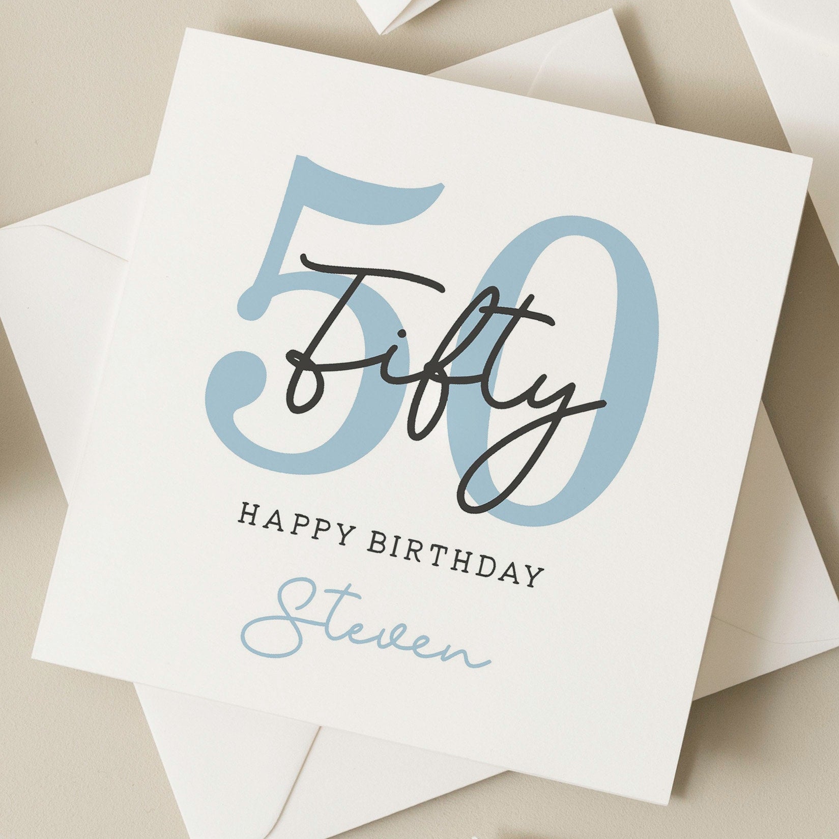 50th Birthday Card For Grandad, Personalised Dad 50th Birthday Card, 50th Birthday Card For Uncle, 50th Birthday Gift For Him, Fiftieth