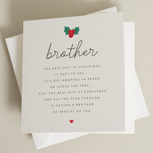 Christmas Card Brother, Brother Christmas Card, Xmas Brother With Love This Christmas Card, Amazing Brother, Christmas Car, For Christmas