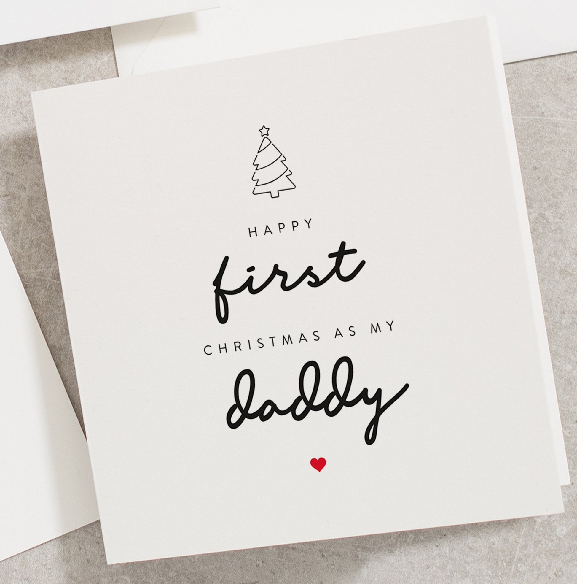 First Christmas As My Daddy, Christmas Card For Daddy, Baby First Christmas Card To Daddy, Newborn To Daddy CC067