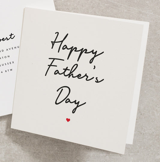 Happy Fathers Day Card, Fathers Day Card, Simple Fathers Day Card, Daddy Fathers Day Card, Fathers Day Card For Dad, Card For Daddy FD159