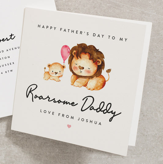 Happy Fathers Day Card For Daddy, Personalised Fathers Day Card, Cute Fathers Day Card For Dad, Happy Fathers Day Card FD137