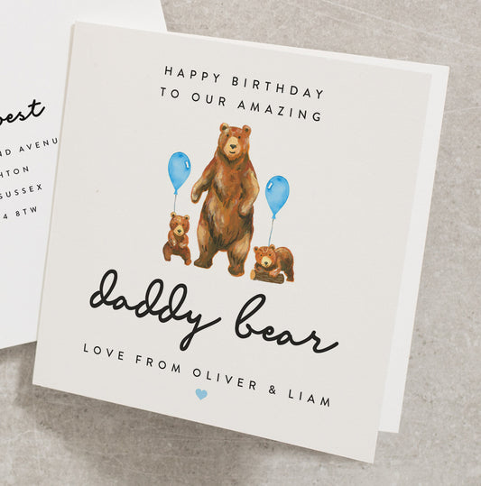 Personalised Birthday Card For Daddy, Happy Birthday Daddy Card, Daddy Birthday Card With Illustration, Cute Birthday Daddy Card BC1032