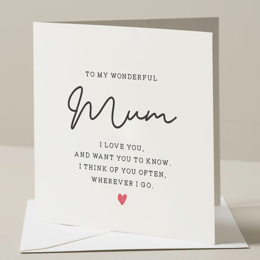 Mum Birthday Card Poem, Wonderful Mum Birthday Card, Cute Birthday Card For Mum, Birthday Gift For Mum, Birthday Gift For Mummy, Mother, Mom