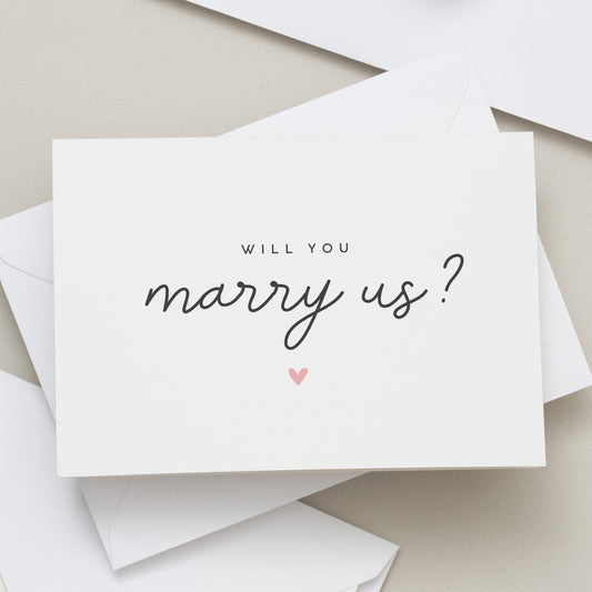 Will You Marry Us Card, Card For Wedding Officiant, Request For Wedding, Priest, Officiate Wedding Card, Best Friend Wedding Request Card