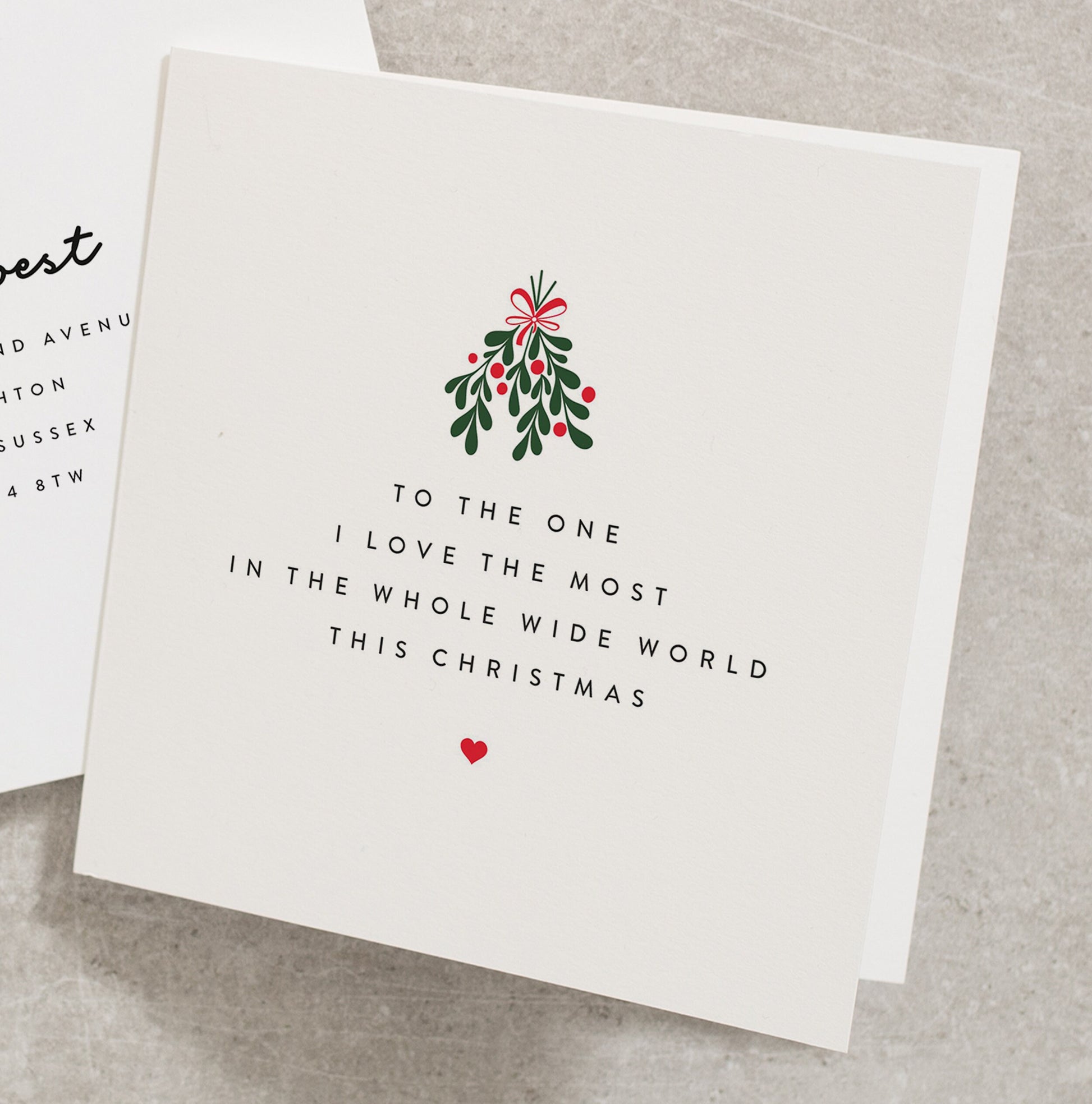 Romantic Christmas Card for Him or Her, Girlfriend or Boyfriend Christmas Card with Poem, Husband Christmas Card, Wife Christmas Card CC526