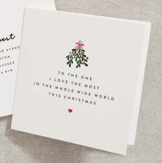 Romantic Christmas Card for Him or Her, Girlfriend or Boyfriend Christmas Card with Poem, Husband Christmas Card, Wife Christmas Card CC526