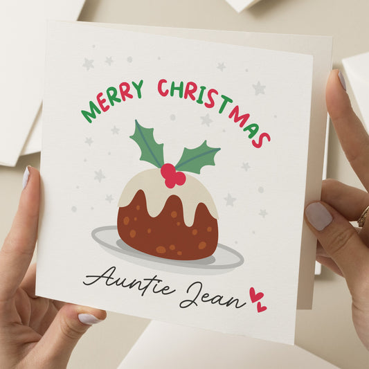 Auntie Christmas Card, Personalised Christmas Card For Auntie, Christmas Auntie Card, Cute Christmas Auntie Card, Aunt, Aunty, Xmas Gift