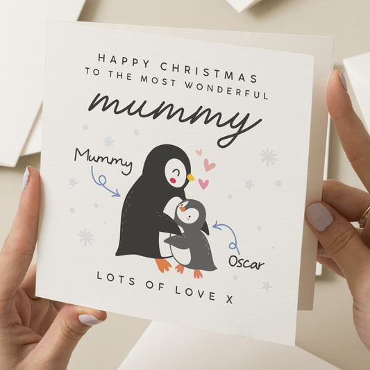 Christmas Card For Mum, Mummy Christmas Card, Christmas Card To Mummy, Cute Christmas Mummy Card, Xmas Card For Mummy, From Kids