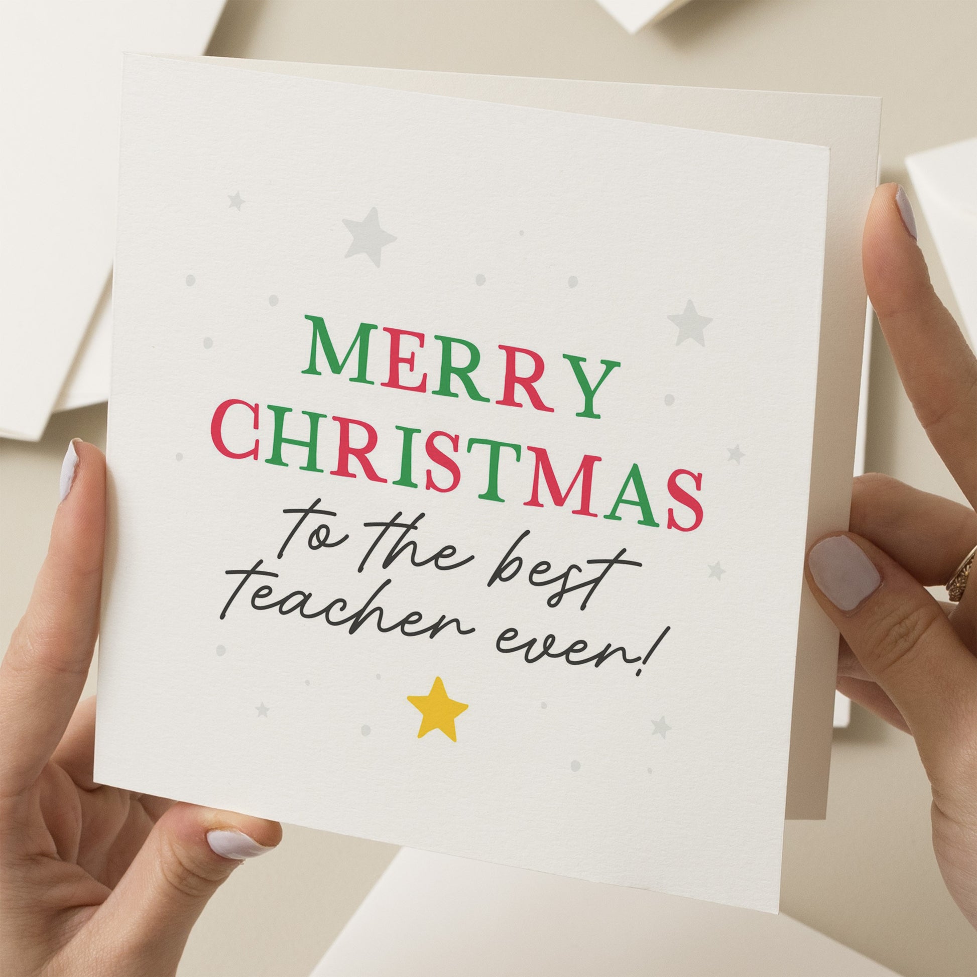 Teacher Christmas Card, Christmas Card For Teacher, Teacher Thank You Christmas Card, To My Teacher Christmas Card, Christmas Card, Xmas