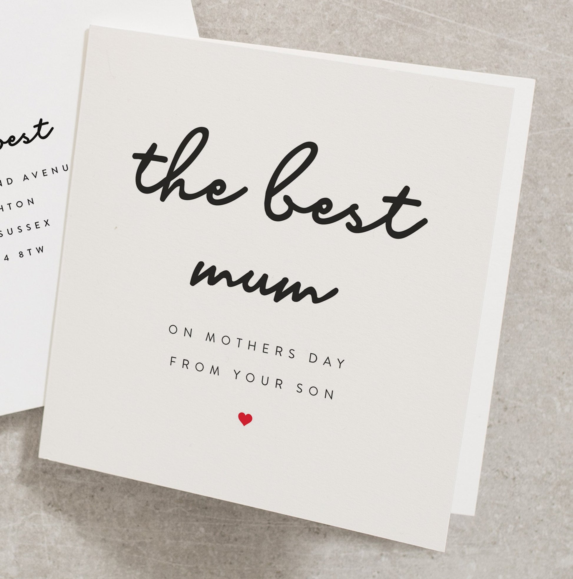 The Best Mum On Mothers Day From Your Son, Mothers Day Card From Son, Best Mum Card, Mothers Day Card From Son, Happy Mothers Day Card MD005