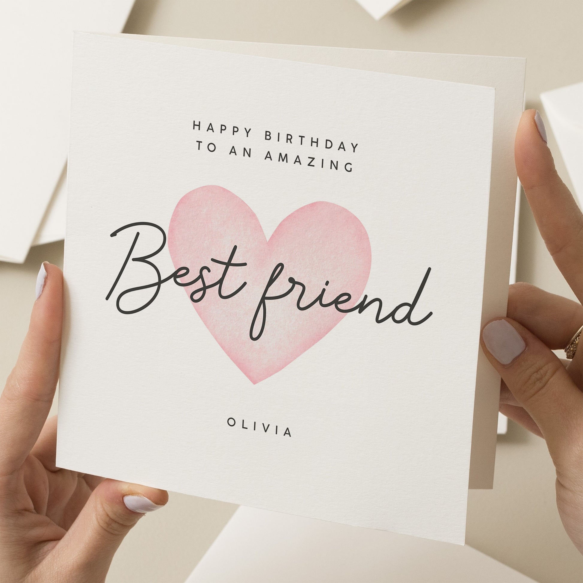 Best Friend Birthday Card, Personalised Best Friend Card, Birthday Card For Bestie, Custom Birthday Card, Cute Card For Bestie, For Friend