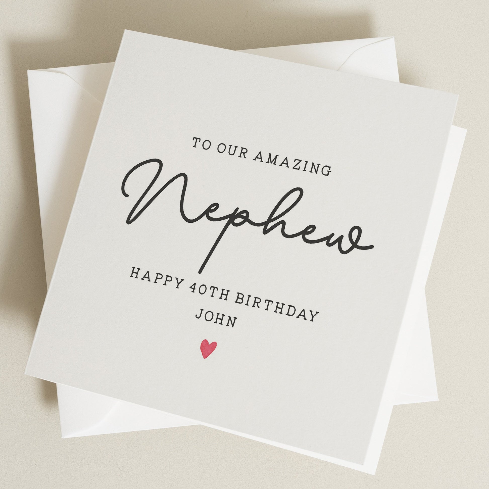 Fortieth Birthday Card For Him, Birthday Nephew Card, 40th Birthday Card For Nephew, Nephew 40th Birthday Gift, 40th Milestone Birthday Gift