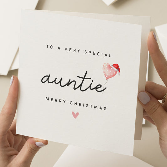 Auntie Christmas Card, Christmas Card For Auntie, Christmas Auntie Card, Cute Christmas Auntie Card, Aunt, Aunty, Xmas Gift