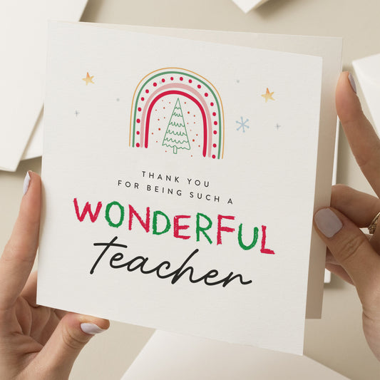 Teacher Christmas Card, Christmas Card For Teacher, Teacher Thank You Christmas Card, To My Teacher Christmas Card, Christmas Card, Xmas