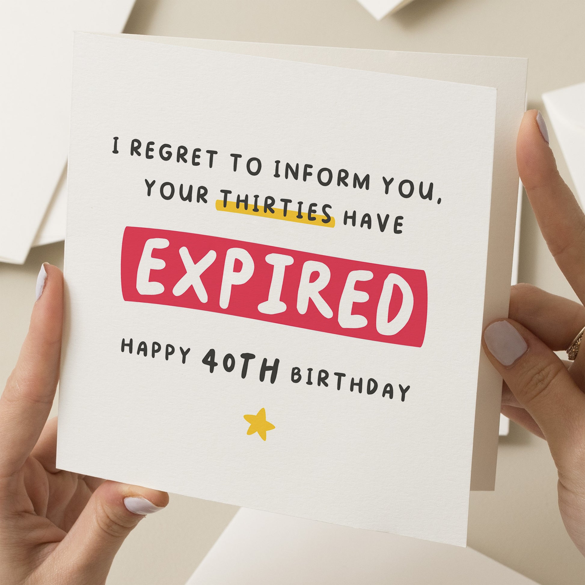 40th Birthday Card, 40 Today, Funny Birthday Card For Her, For Him, Happy 40th Birthday, Fortieth Birthday Card, Milestone Birthday Gift