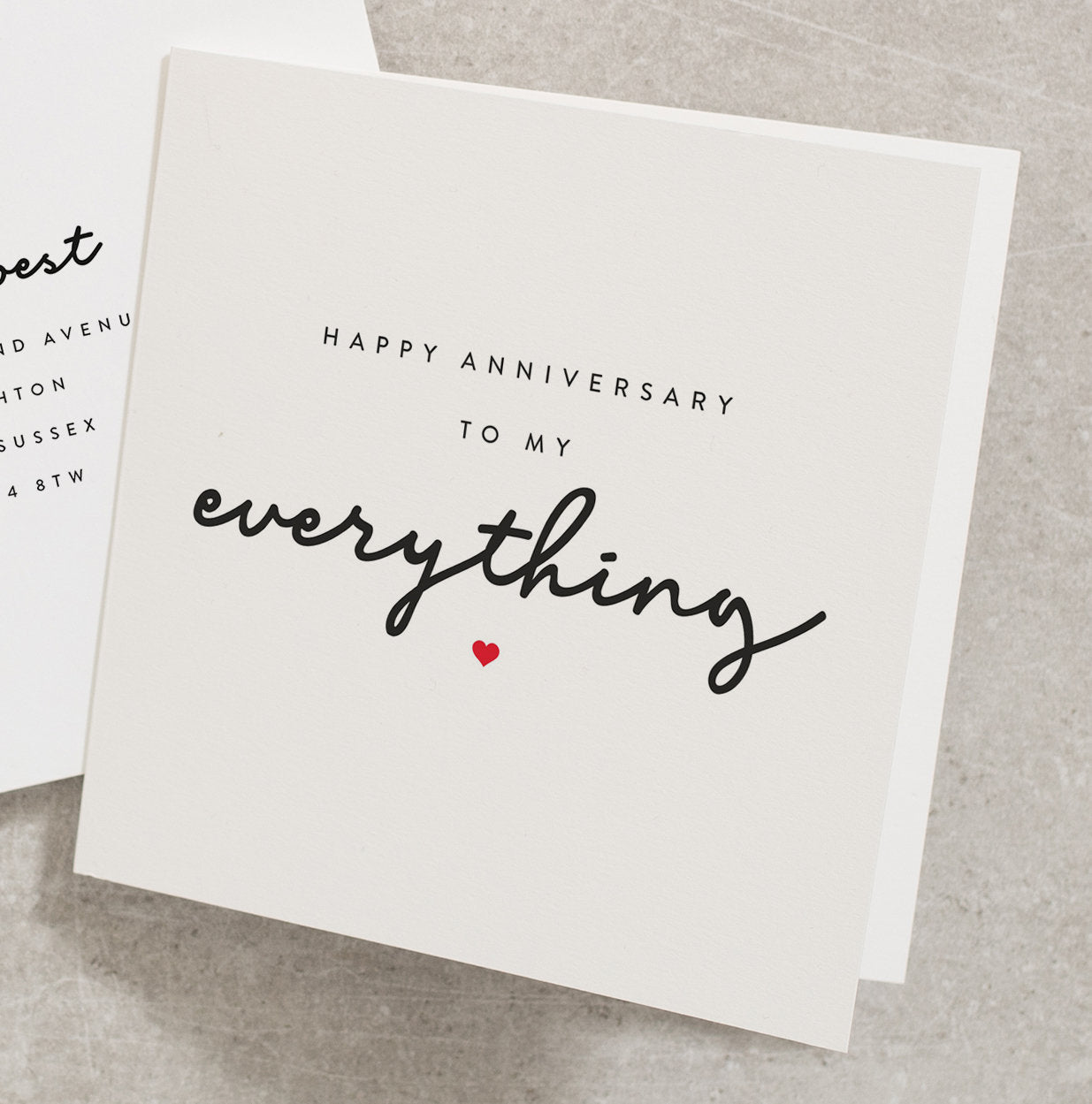 Happy Anniversary To my Everything Card, Husband Anniversary Card, Anniversary Card For My Wife, Boyfriend Anniversary Card AN019