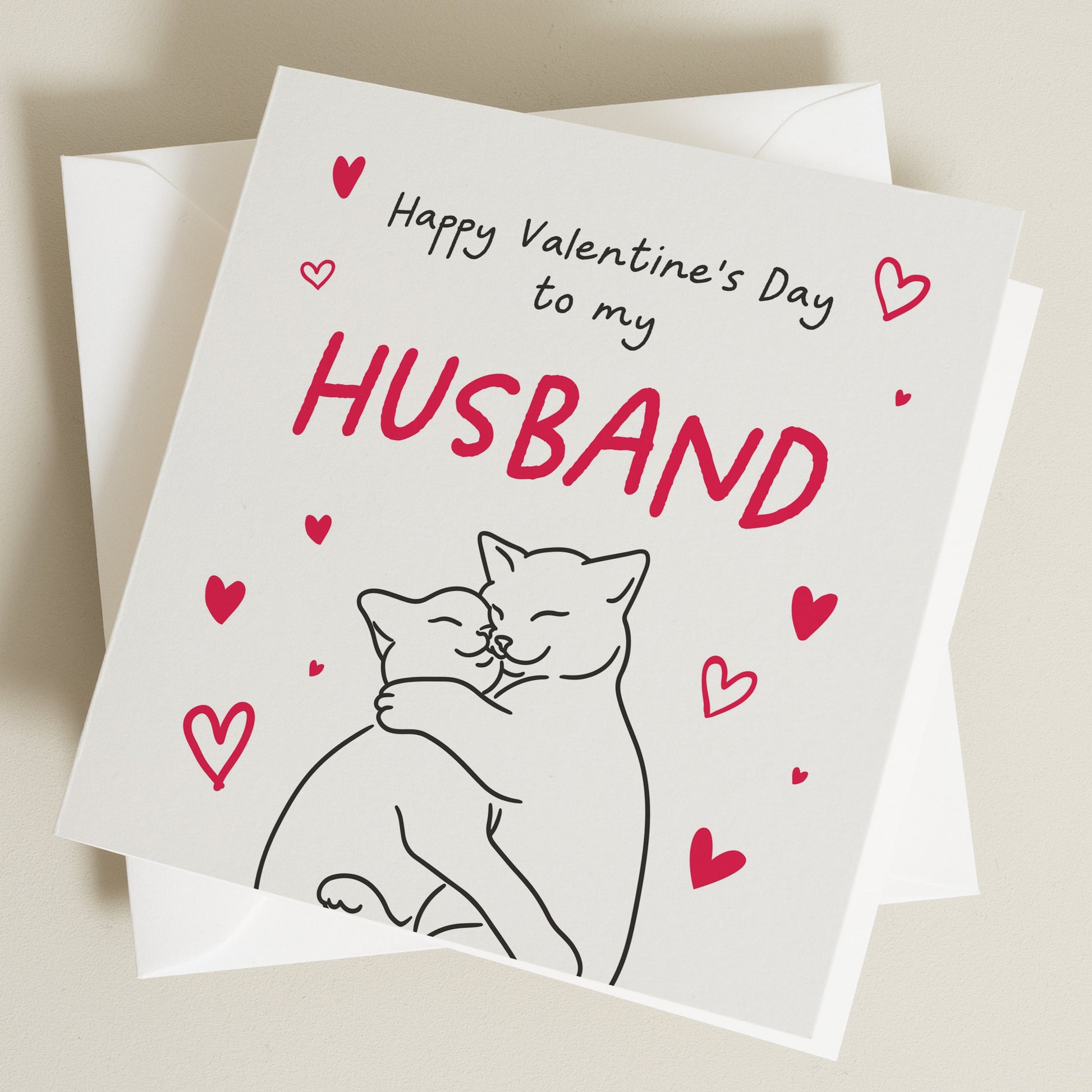 Cat Valentines Day Card, Cute Cate Valentines Day, Cat Dad Valentines Day Card, Valentine&#39;s Card For Cat Lover, Valentine&#39;s Day Card