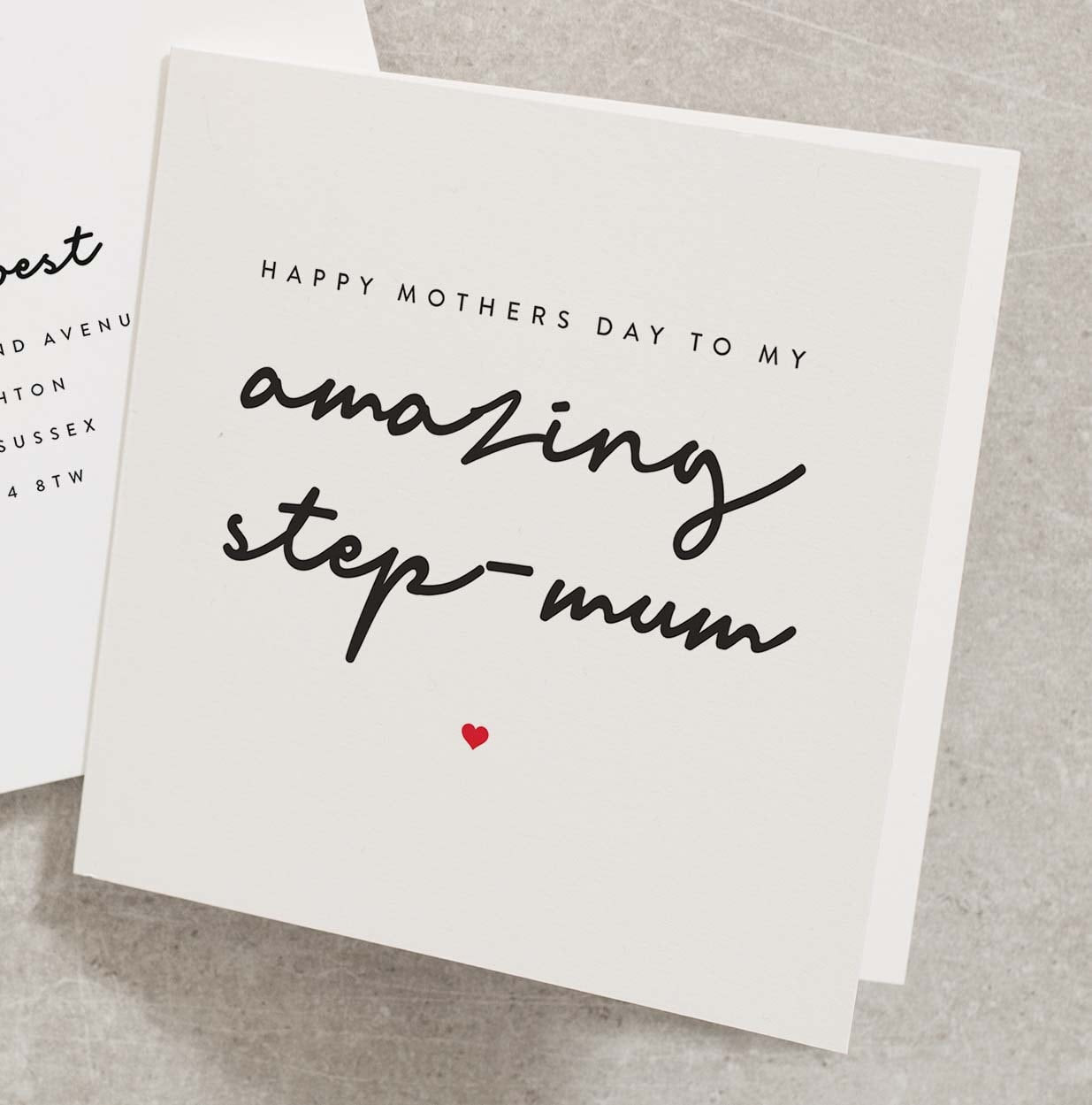 Step-Mum Mothers Day Card, Happy Step-Mum Mothers Day Card, Mothers Day Card For Step-Mum, Happy Mothers Day Card For Step-Mummy MD069