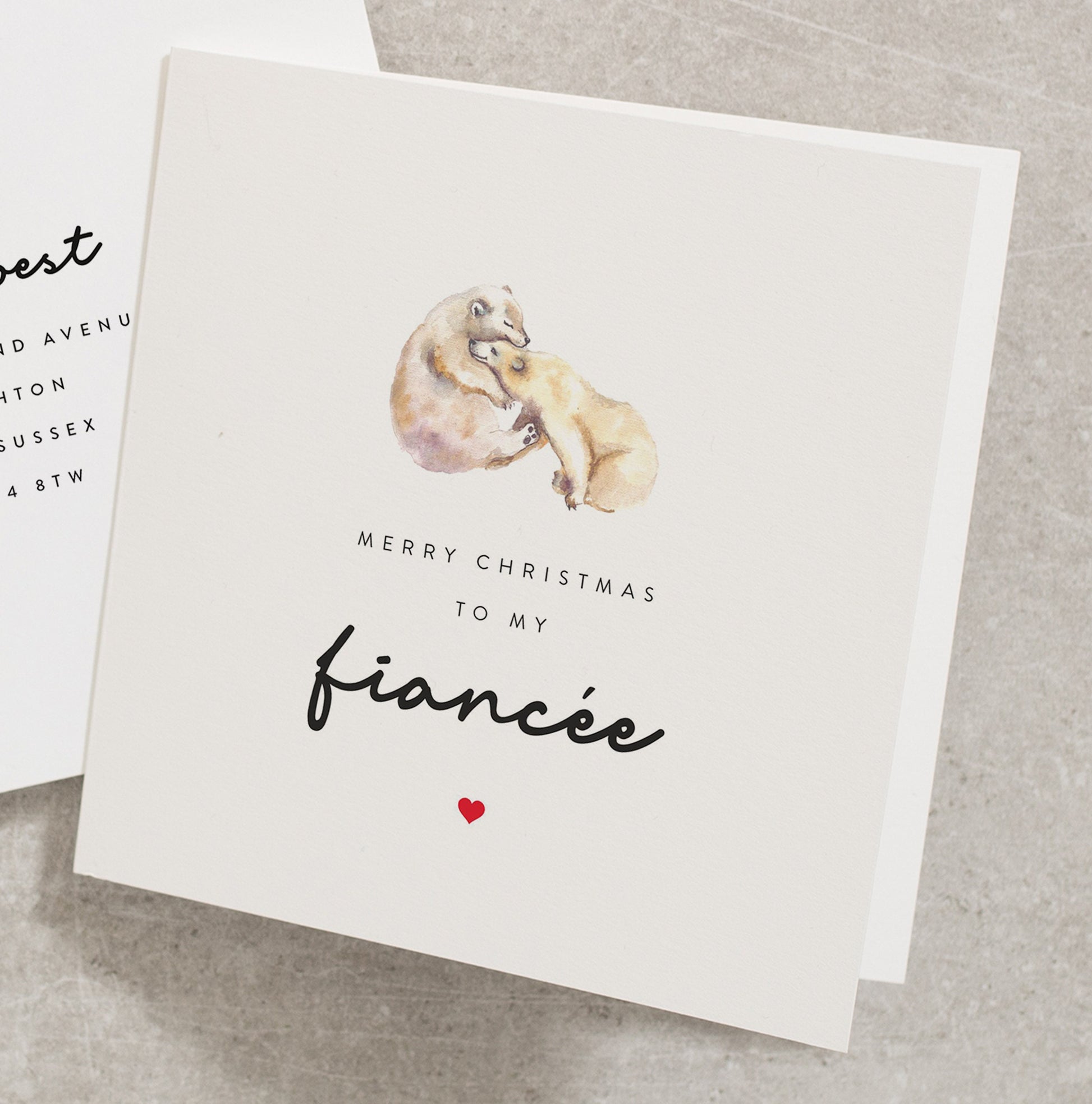 Fiancée Christmas Card, Christmas Fiancée Card, Xmas Fiancée Card, Christmas Card For Fiancée, Xmas Card For Fiancée CC521