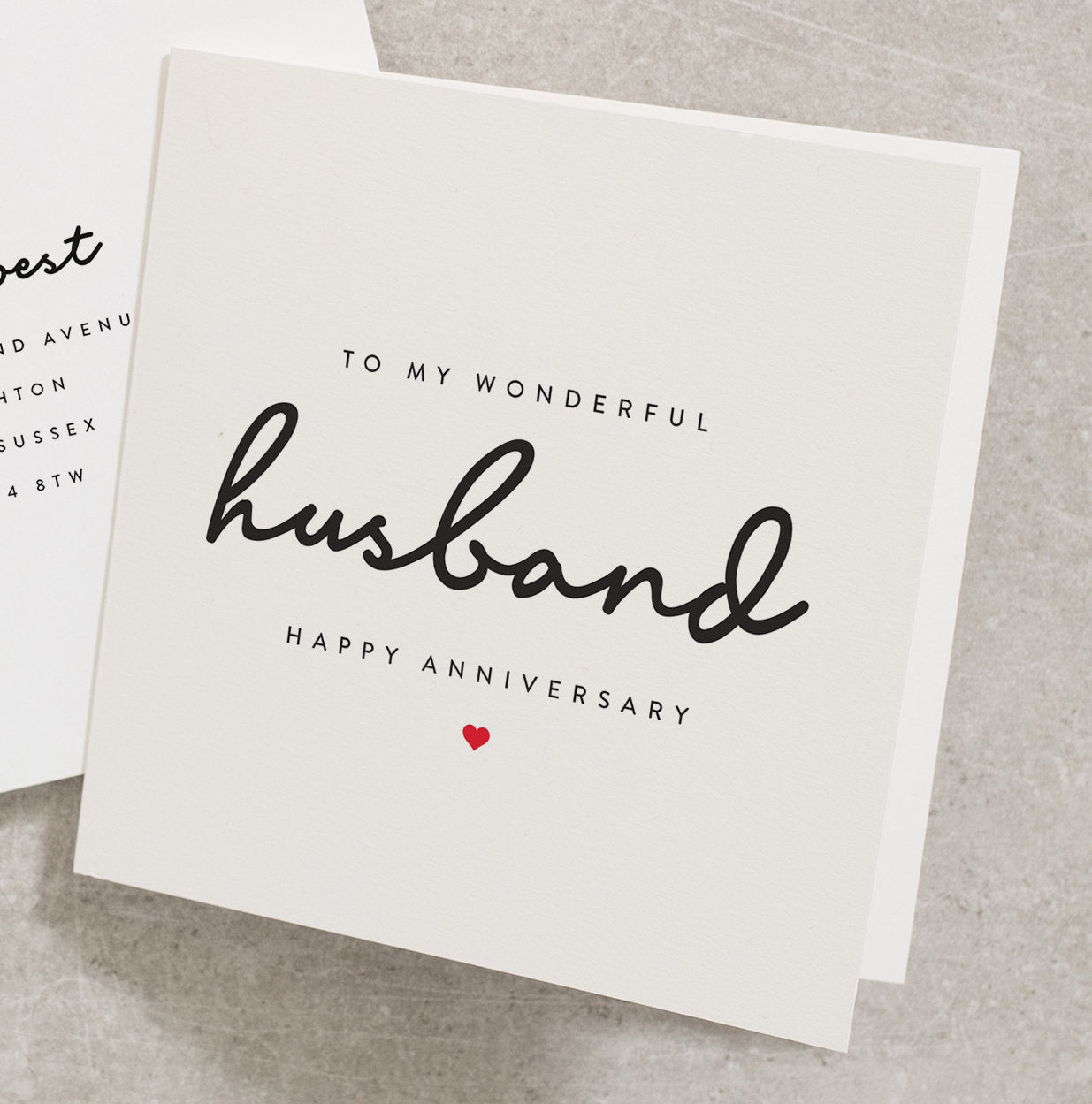 To My Wonderful Husband Happy Anniversary Card, Happy Anniversary Card For Husband, Husband Anniversary Card AN040