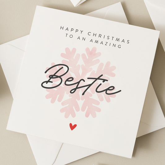 Christmas Card to My Bestie, Best Friend Christmas Card, Gift For Best Friend Christmas, Woman Friend Christmas Card, Xmas Gift, For Her