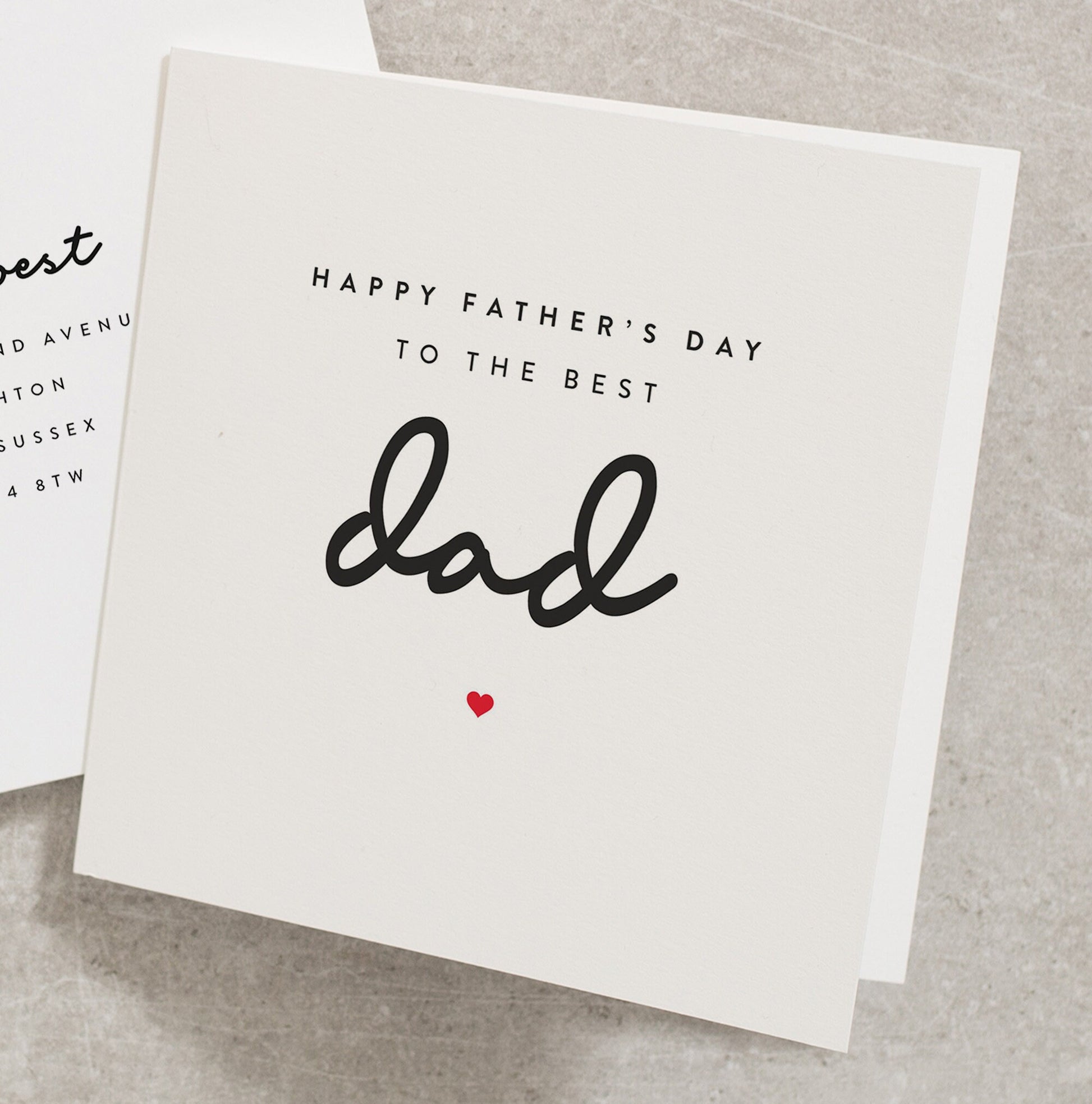 Best Dad Card, Fathers Day Card, Happy Fathers Day To The Best Dad, Daddy Fathers Day Card, Personalised Special Dad Card, Daddy Card FD003