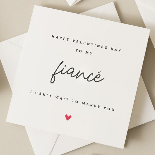 Fiancé Valentines Day Card, Engaged Valentines Day Card, Valentines Day Gift Fiancé, Valentine&#39;s Card For Him, Fiancé Valentine&#39;s Day