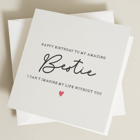 Bestie Birthday Card, Birthday Card For Bestie, Gift For Best Friend Birthday, Happy Birthday Bestie Card, Best Friend Birthday Card