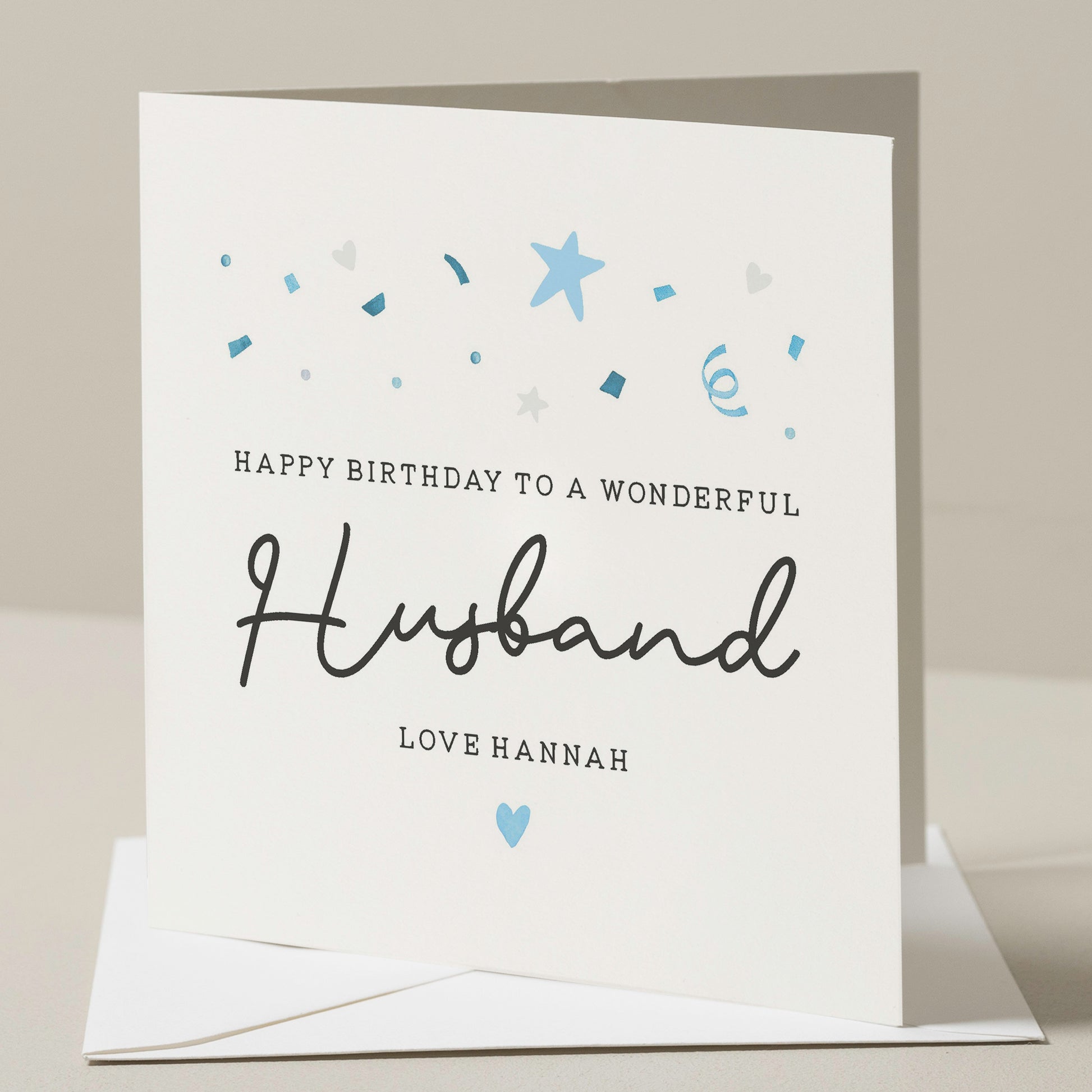 Personalised Husband Birthday Card, Wonderful Husband Card For Him, Birthday Gift For Husband, Romantic Card For Him, Happy Birthday Husband