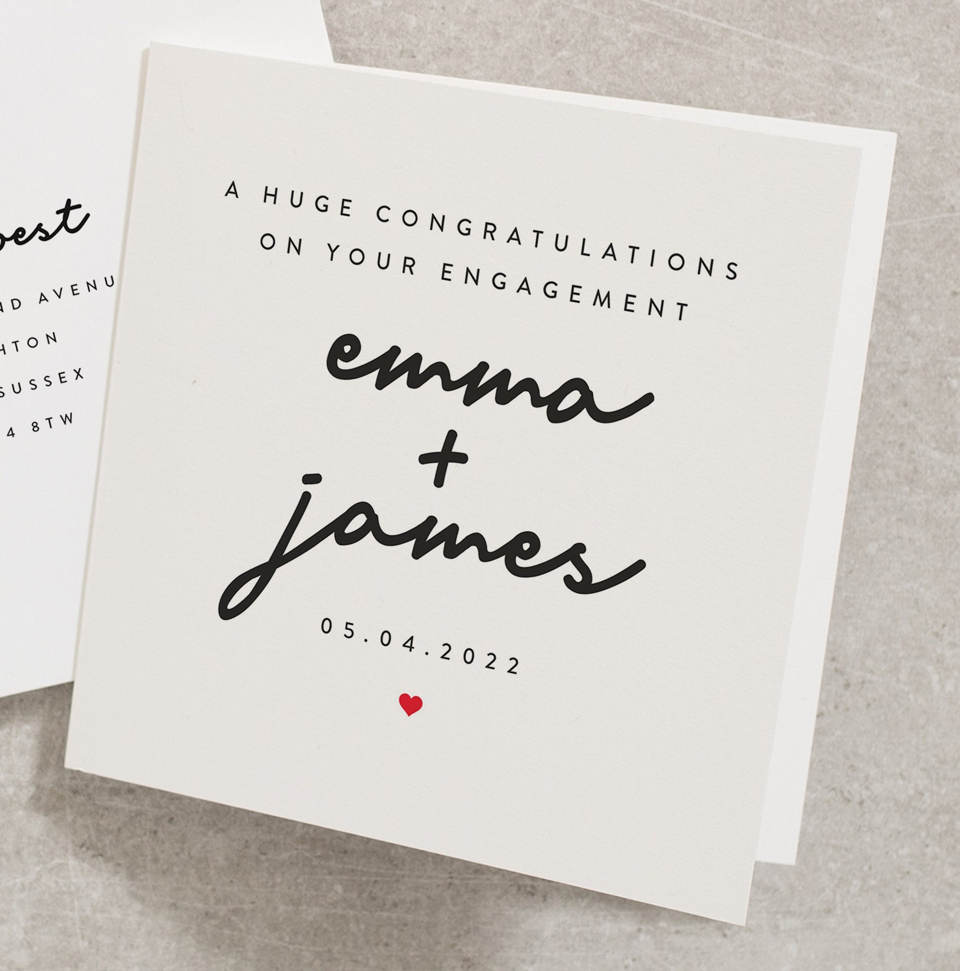 Congratulations On Your Engagement Card, Personalised Engagement Card For Happy Couple, Huge Congratulations Engagement Card EN020