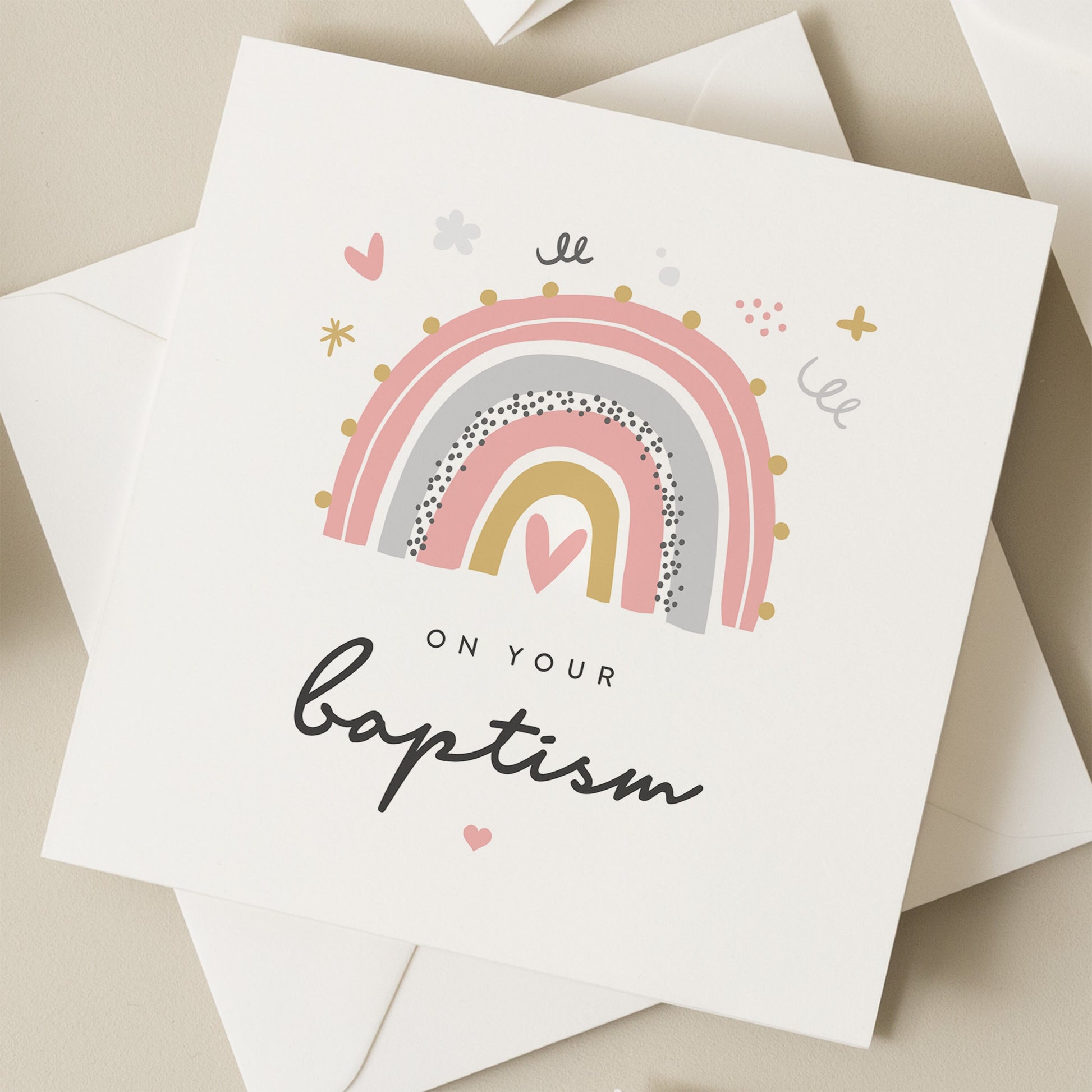 Baptism Card For Daughter, Baptism Card For Niece, Granddaughter, Girl Baptism Card For Goddaughter, Baptism Gift