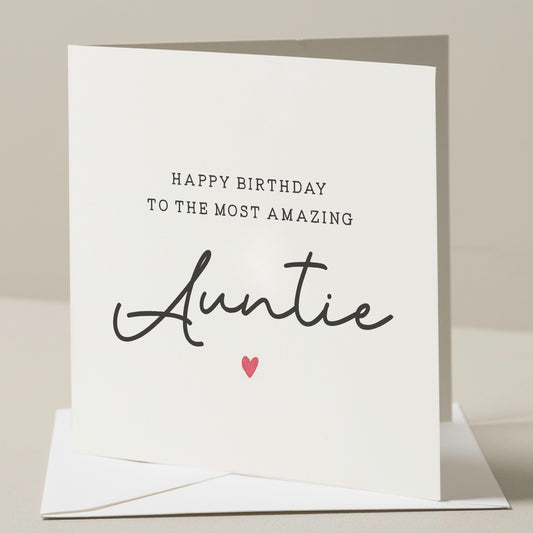 Amazing Auntie Birthday Card, Birthday Gift To Aunt, Birthday Card For Aunty, Auntie Birthday Gift, Birthday Girl Card For Her