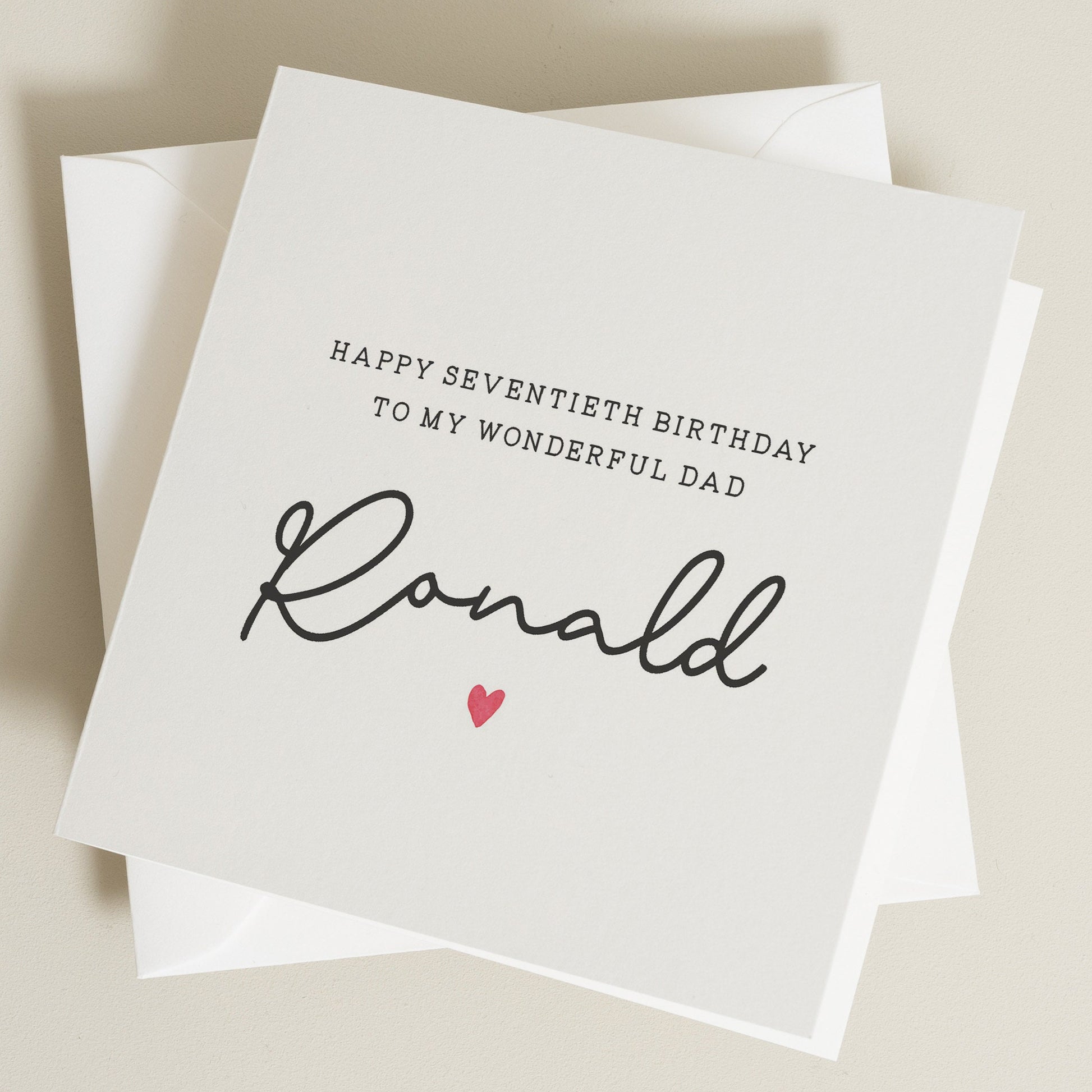 70th Birthday Card For Dad, Personalised 70th Birthday Card To Dad, Seventieth Birthday Dad Gift, Happy Birthday Dad, 70th Birthday Gift