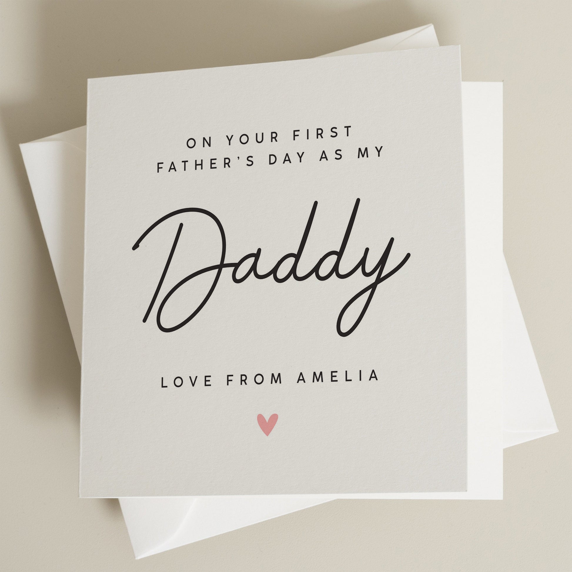 Daddy 1st Fathers Day, Personalised First Fathers Day Card,  Happy Fathers Day Card From Baby, Fathers Day Gift For Dad, Cute Card For Daddy