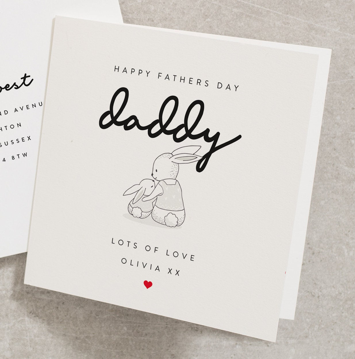 Happy Fathers Day Daddy Card, Fathers Day Card From Daughter, Son, Baby, Cute Personalised Fathers Day Card, Dad Card, Special Dad FD049