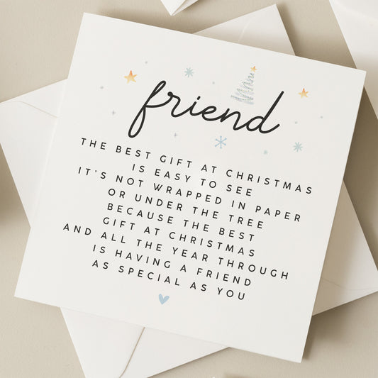 Friend Christmas Card, Christmas Card For Friend, Special Friend Christmas Card, Friends Christmas Card, Merry Christmas Friends Card