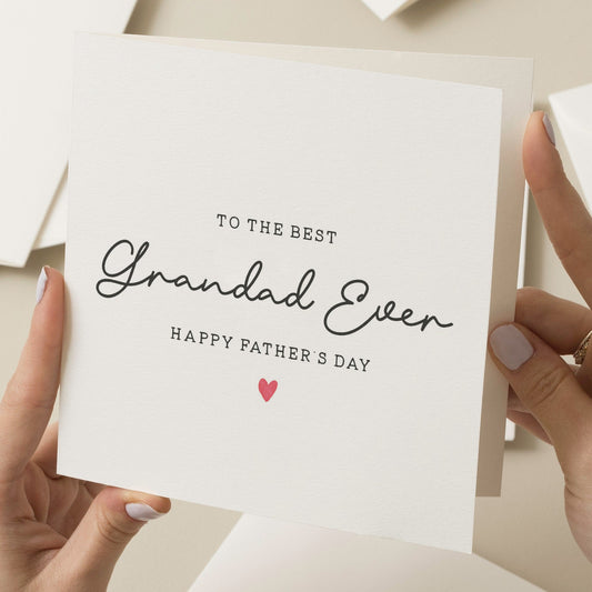 Best Grandad In The World Fathers Day Card, Simple Grandad Fathers Day Card, Cute Fathers Day Gifts From Granddaughter, Card From Grandson