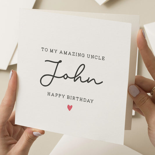 Personalised Uncle Birthday Card, Birthday Gift For Him, Birthday Card For Amazing Uncle, Uncle Birthday Gift, Birthday Gift To Uncle