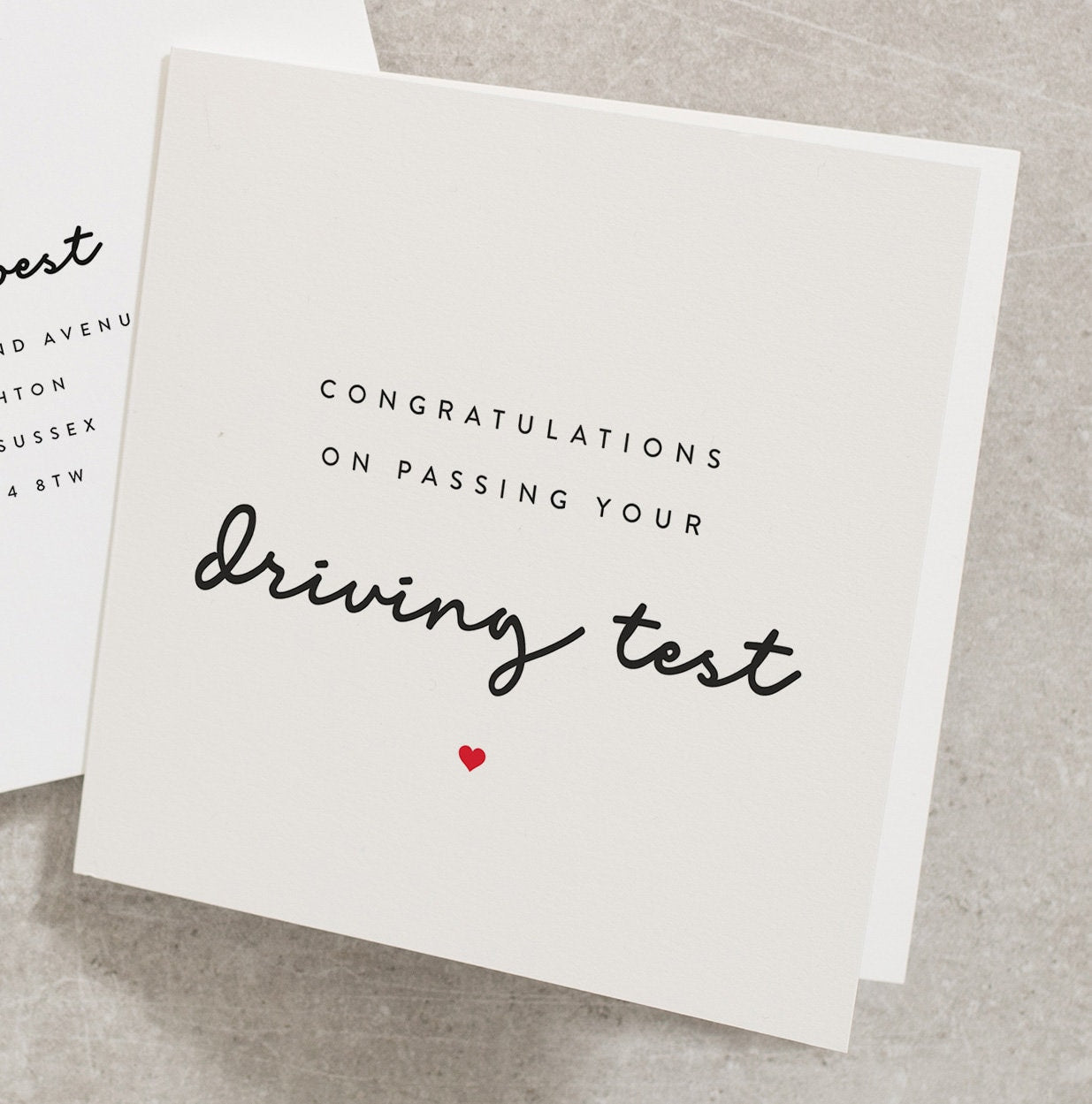 Congratulations Card For Son, Daughter Driving Test Card, Passed Driving Test Card, Congratulations On Passing Card For Her, Test Card DT004