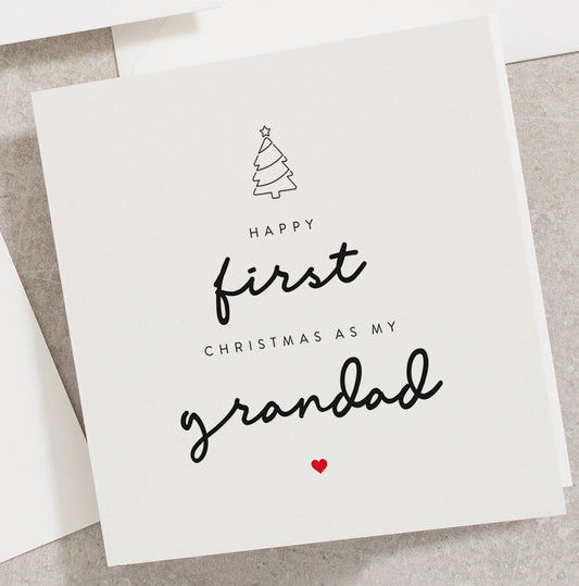 Christmas Card For Grandad, Happy First Christmas As Grandad, 1st Christmas, Merry Christmas Grandad CC072