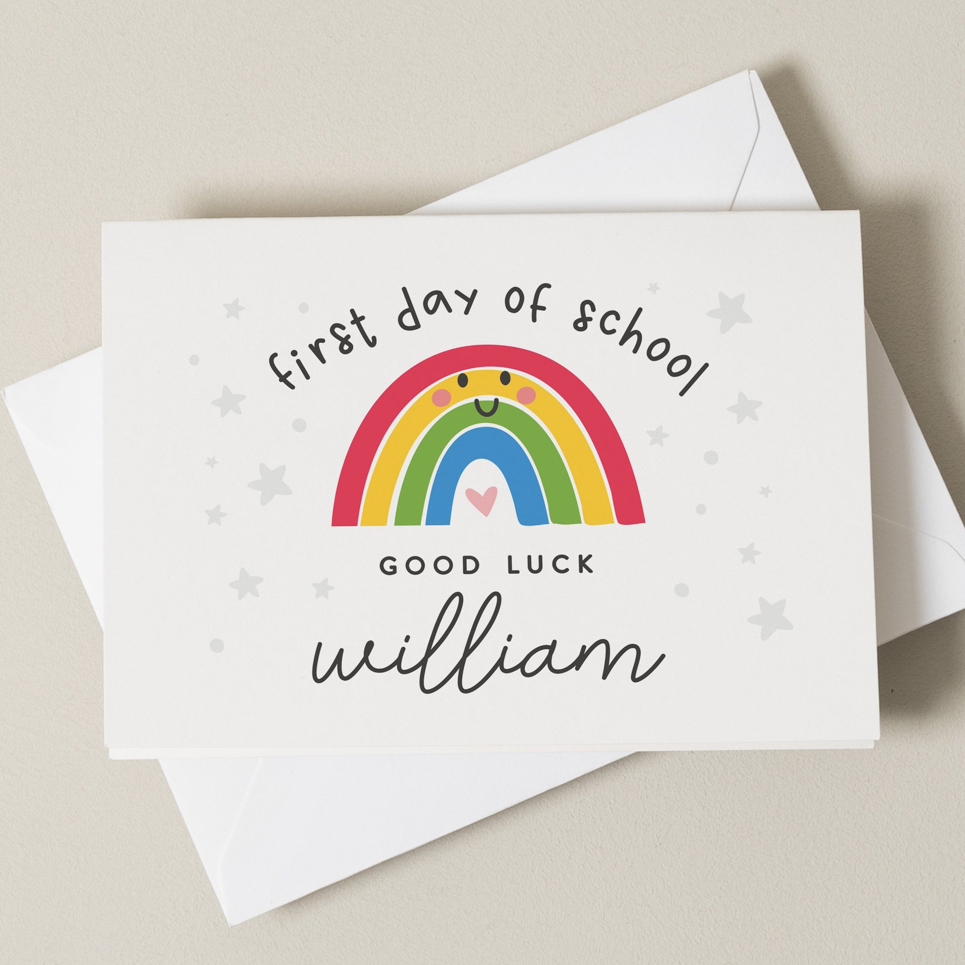 First Day Of School Card, Good Luck Card, 1st Day Of School, School Starter Card, School Starting Gift, Back To School Card, School Card