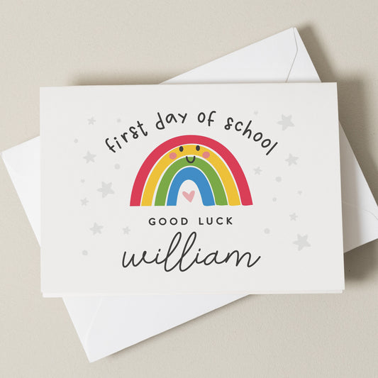 First Day Of School Card, Good Luck Card, 1st Day Of School, School Starter Card, School Starting Gift, Back To School Card, School Card