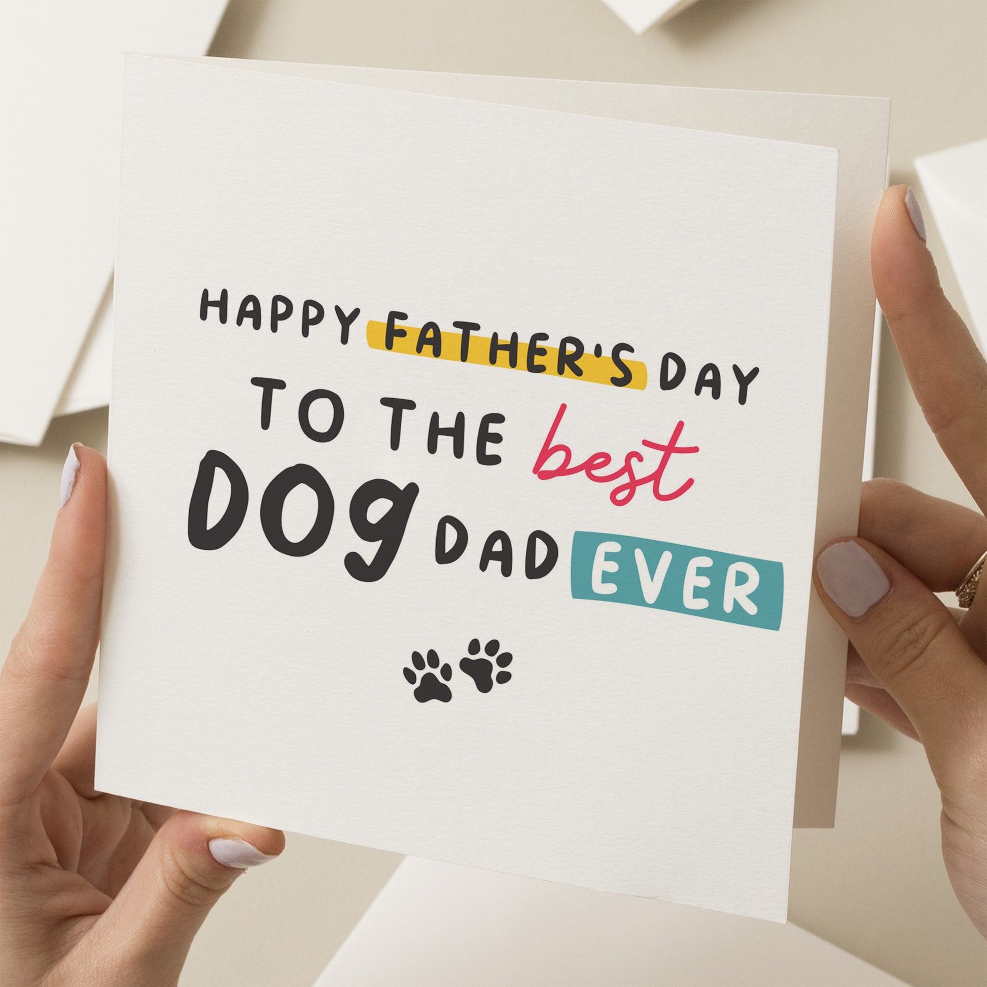 Fathers Day Card From The Dog, Dog Dad Card For Him, To The Best Dog Dad, Happy Fathers Day, Dog Parent Card, Dog Dad Card, Gift From Dog