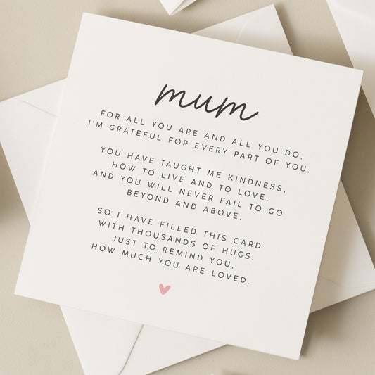 Mothers Day Card, Mum Poem For Mothers Day, Mothers Day Card For Mum, Card For Mothers Day, Special Card For Mothers Day, Mothers Day