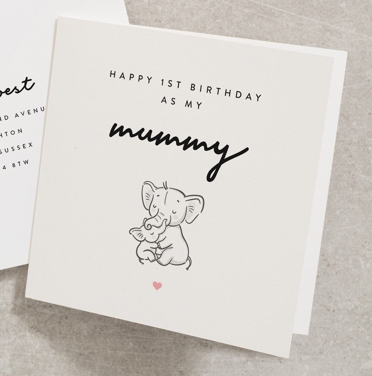 Mummy Birthday Card UK, Happy 1st Birthday As My Mummy, First Birthday As My Mum, As A Mummy, Daughter First Birthday To Mummy, Girl BC856