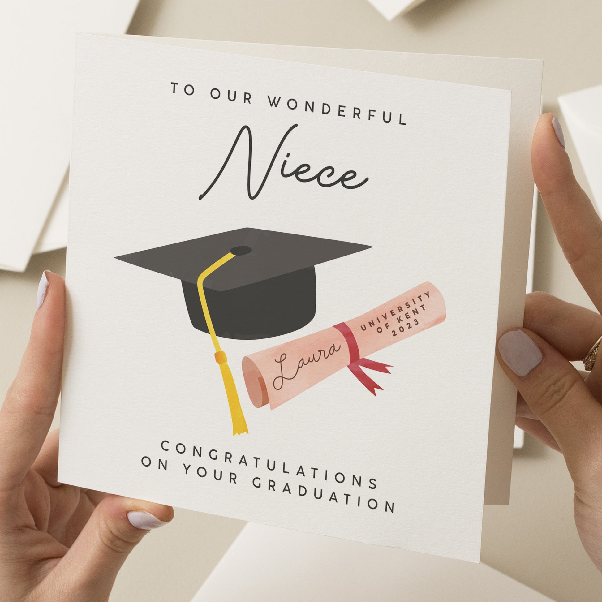 Niece Graduation Card, Graduation Card, Graduation Gift, Congratulations On Your Graduation Card, Proud Of You Card, Graduation & School