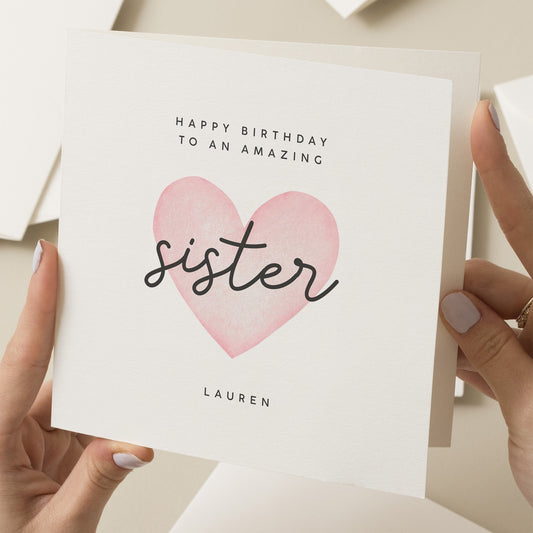 Sister Birthday Gift, Personalised Sister Birthday Card, Special Sister Card, Birthday Card For Sister, Happy Birthday Sister Card