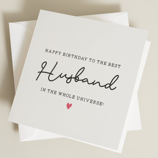 Husband Birthday Card, Romantic Card For Husband, The Best Husband Card For Him, Birthday Gift For Him, Happy Birthday Husband, Card For Him