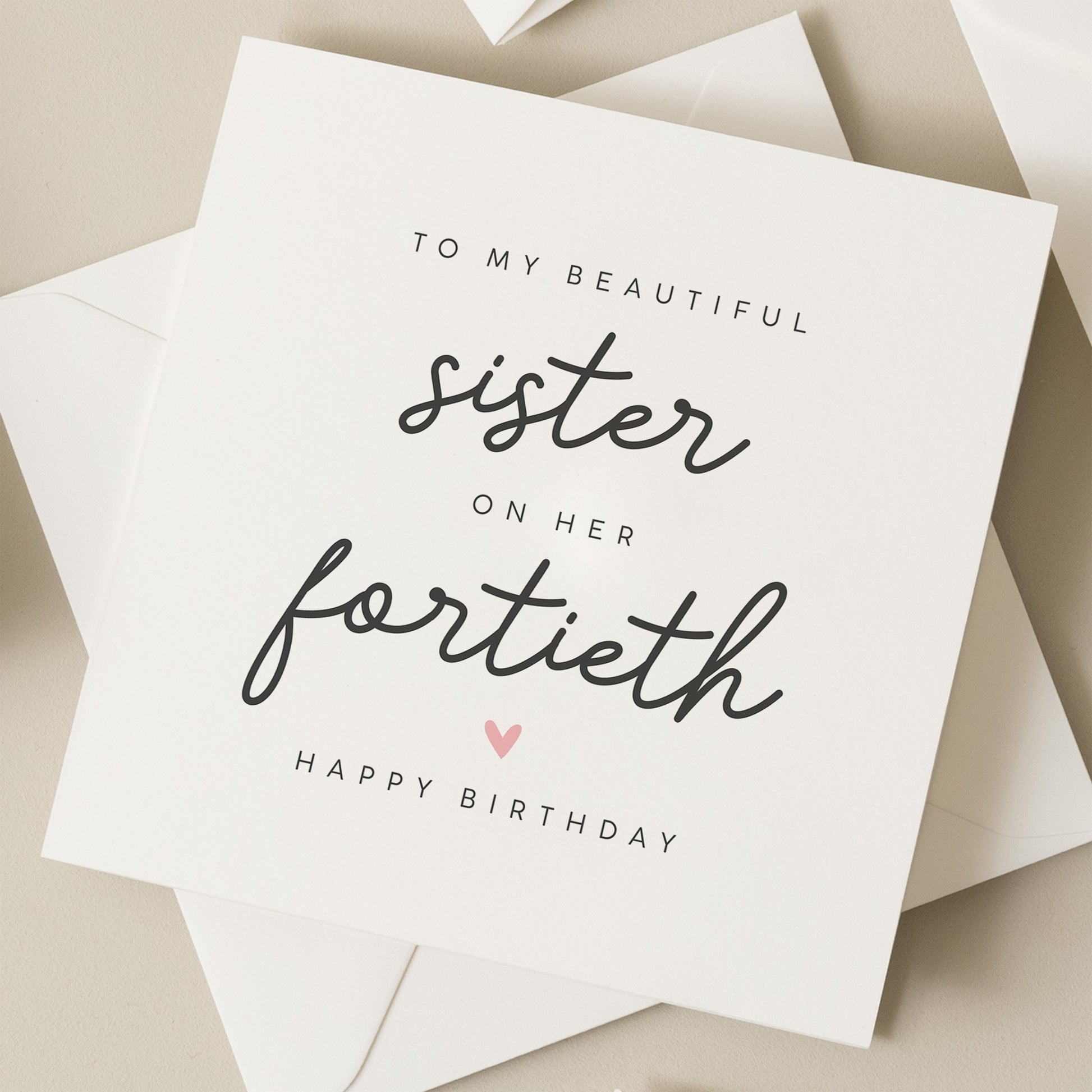 Sister Fortieth Birthday, Happy 40th Birthday, Sister 40th Birthday Card, Personalised 40th Gift For Her, 40th Woman Birthday Card